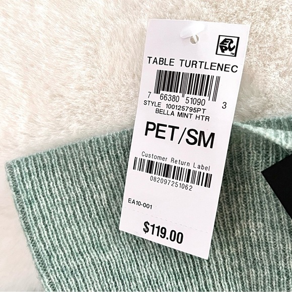 Charter Club Luxury Sweater 100% Cashmere Bella Mint Heather Sz S NWT - Picture 4 of 11